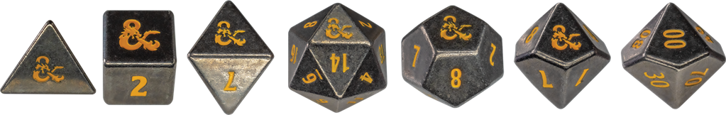 D&D : Heavy Metal Realmspace RPG Dice Set