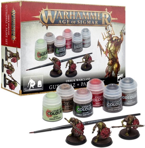 Warhammer Aos Orruk warclans Gutrippaz paint set