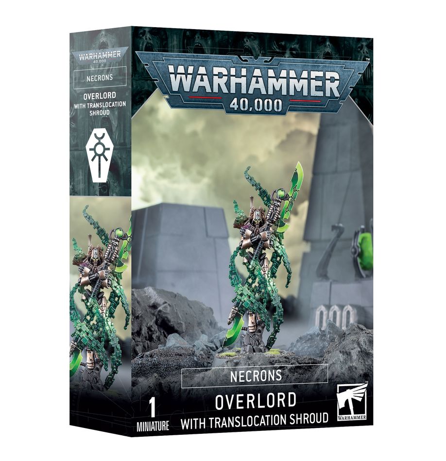 Warhammer 40k - Nécrons : Overlord with translocation shroud/tétrarque avec disrupteur de phase