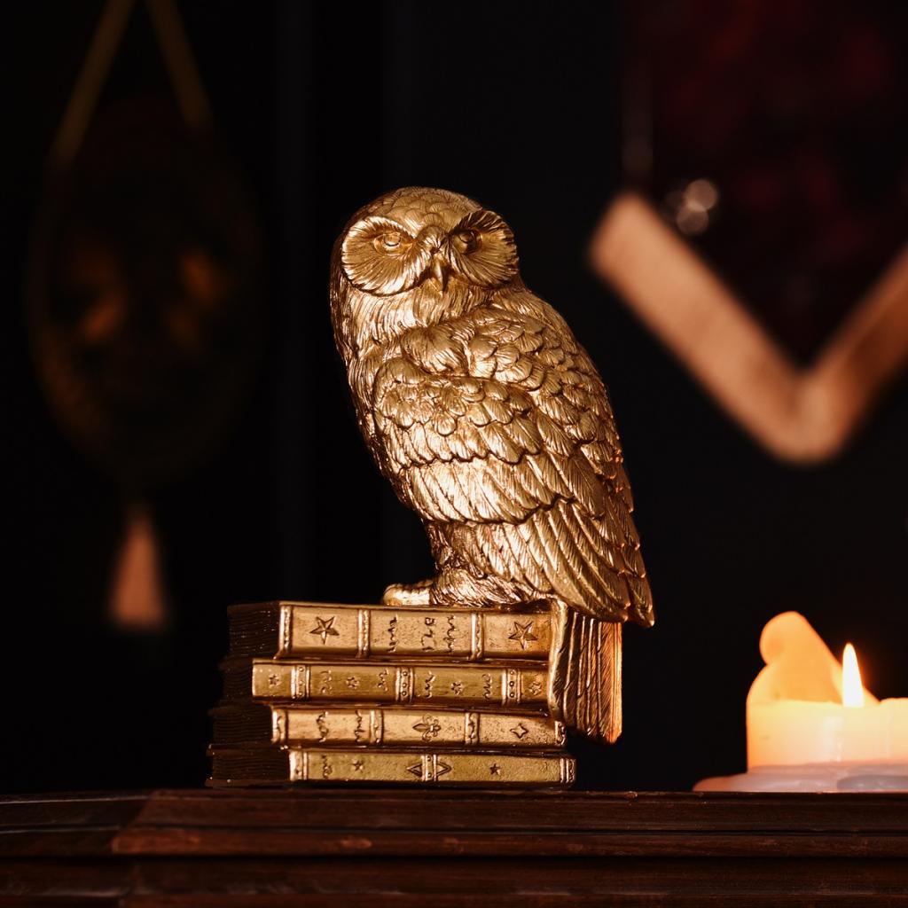 HARRY POTTER - Hedwige - Figurine Doré 20cm