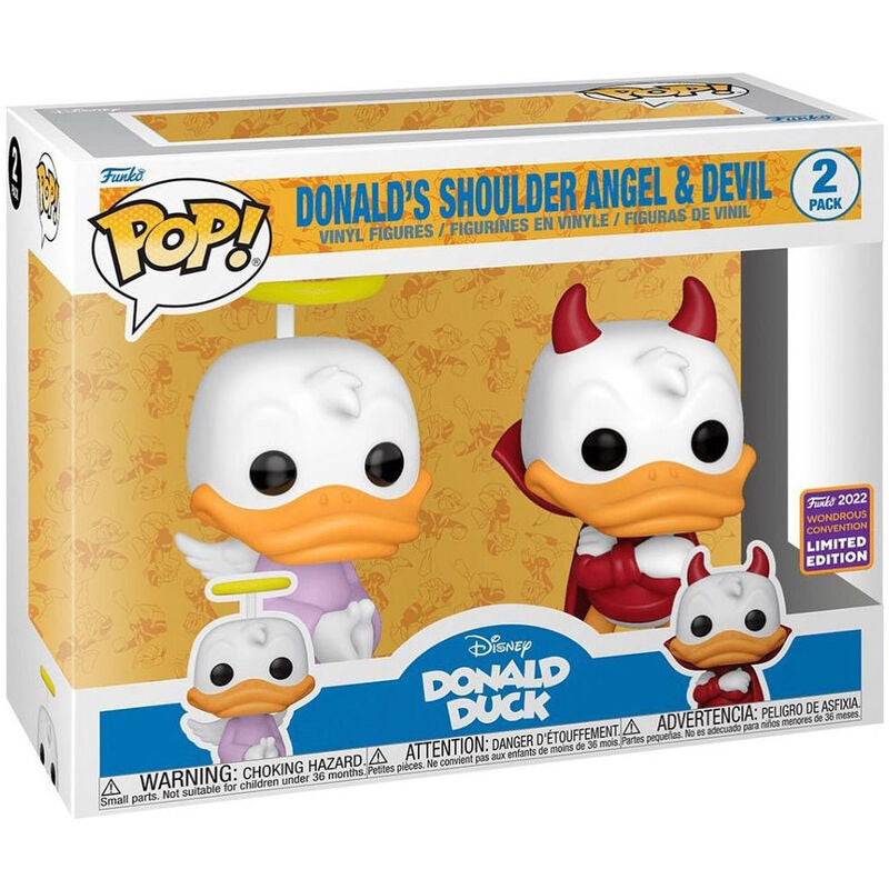 Disney Donald Duck- POP 2 packs - Donald s shoulder Angel & Devil (2022 Wondrous convention limited edition)
