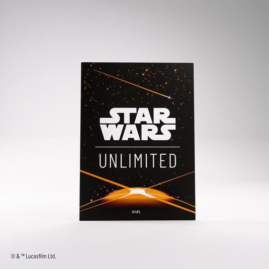 GameGenic / Star Wars Unlimited - 60 Premium art sleeves + 2 clear sleeves Card Back Orange