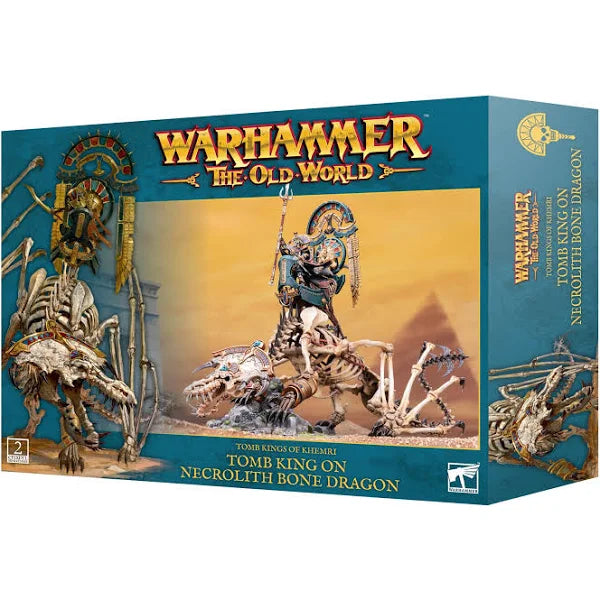 Warhammer The Old World - Tomb kings of Khemri : Tomb king on Necrolith bone dragon