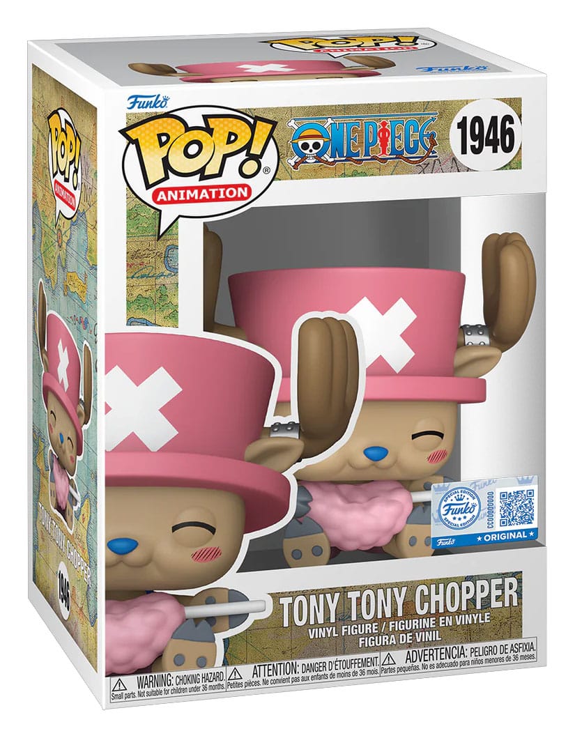 ONE PIECE - POP N° 1946 - Tony Tony Chopper avec barbe à papa