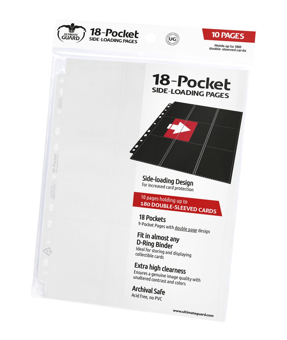Ultimate Guard 18-Pocket Pages Side-Loading Blanc (10)