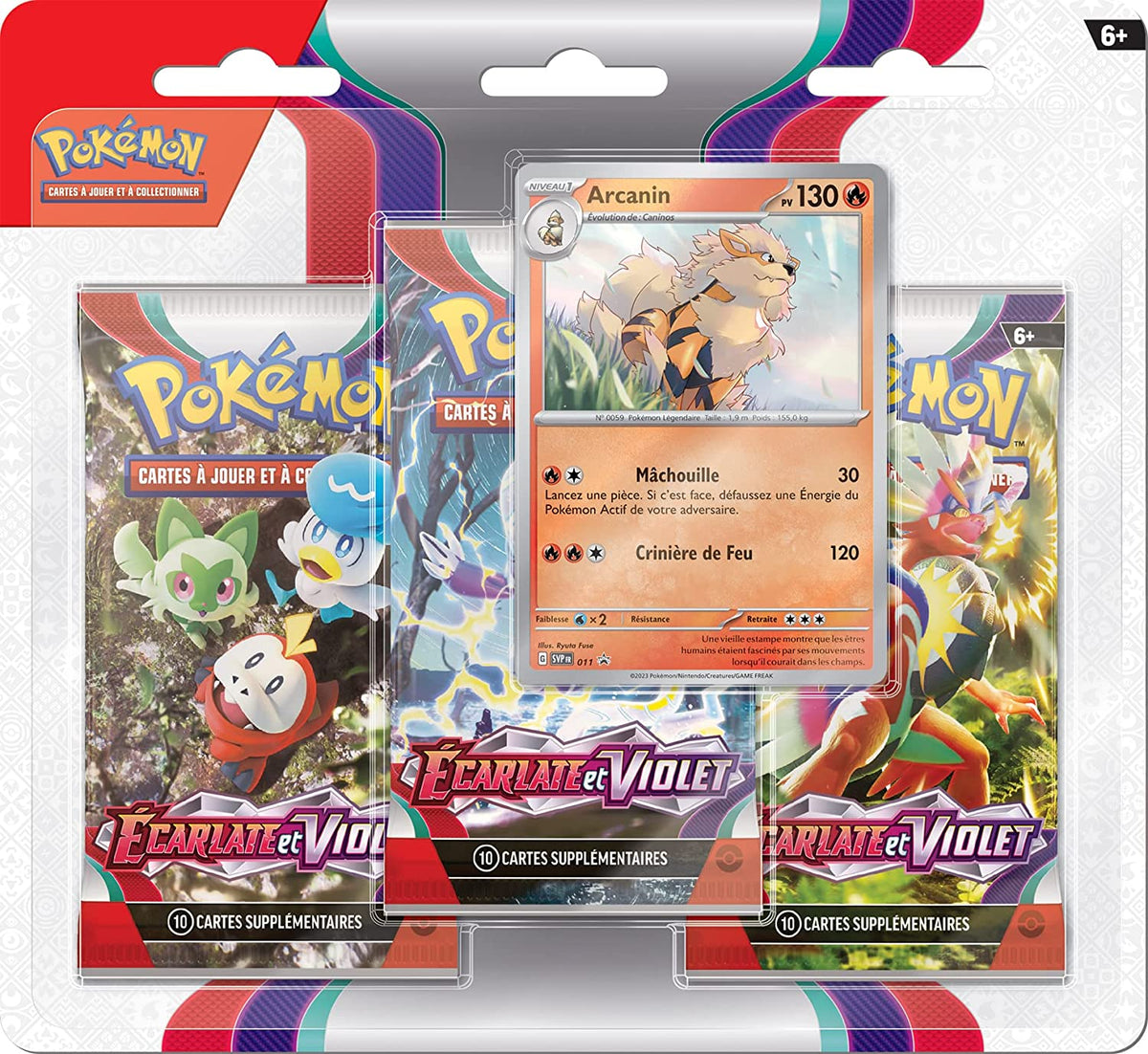 Pokémon - Ecarlate et Violet (EV01) - Blister 3 Boosters : Arcanin (FR)
