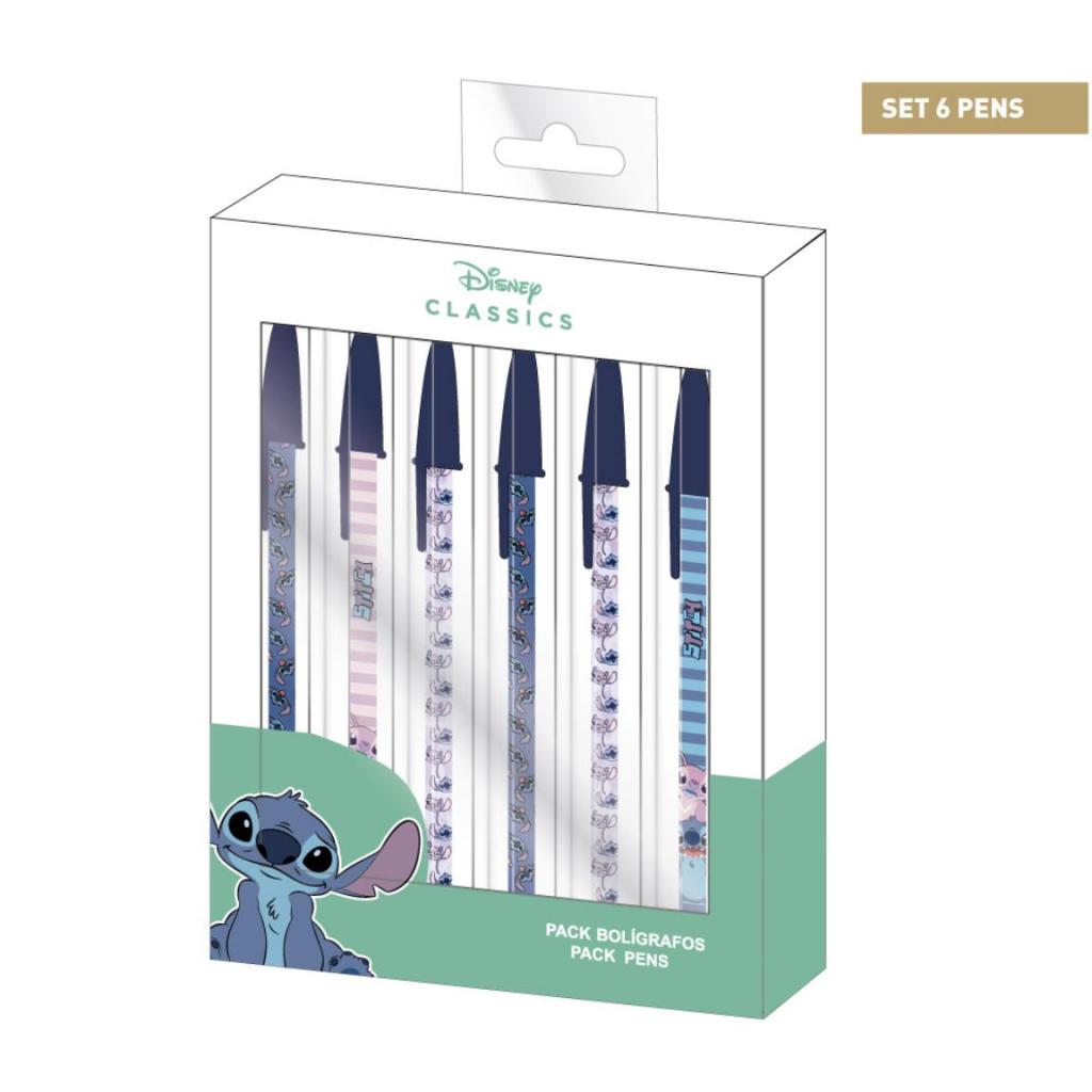 STITCH - Set de 6 Stylos à Bille