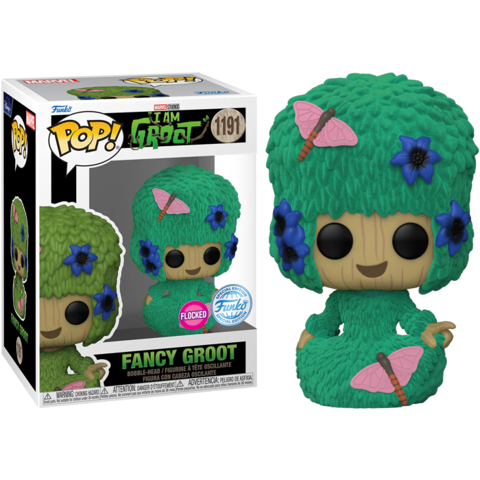 I AM GROOT - POP Marvel N° 1191 - Fancy Groot (Marie Hair) (FLOCKED)