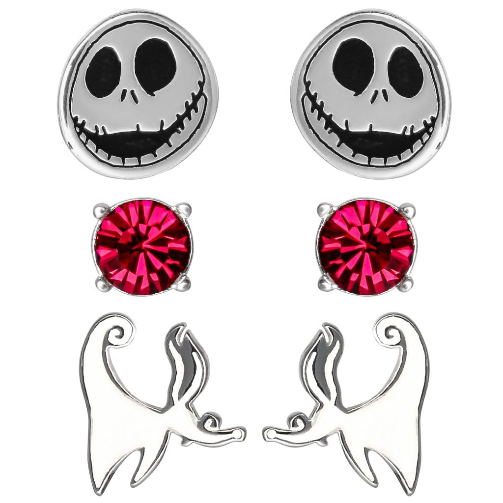 NBX - Jack - 3 Paires de Clous d'Oreilles - Plaqué Argent