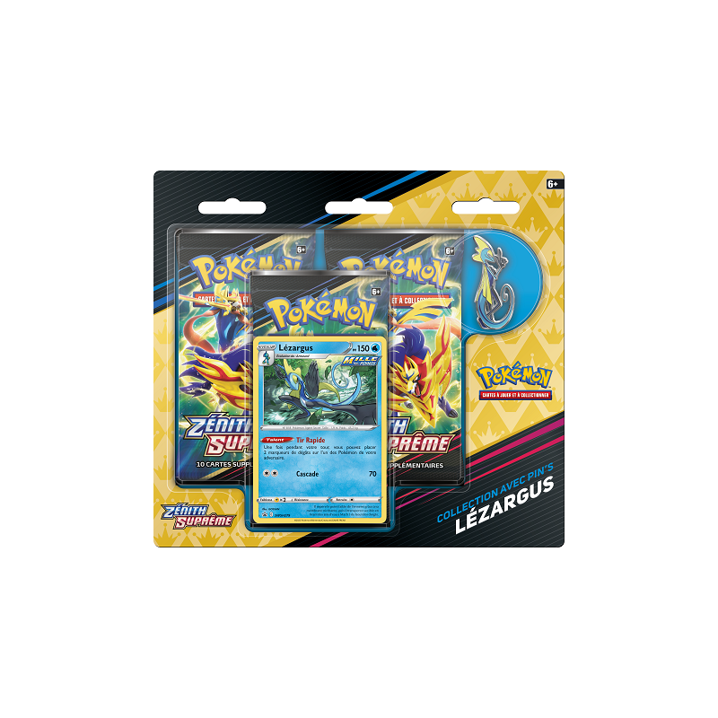 Pokémon - Zénith Suprême (EB12.5) - Blister 3 Boosters + Pin Lézargus (FR)