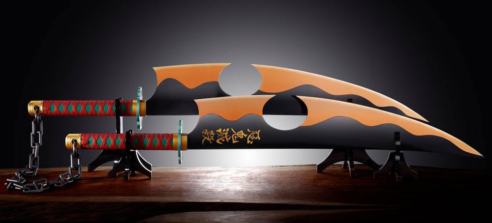 Demon Slayer : Kimetsu no Yaiba Répliques Proplica Plastique épées Nichirin (Tengen Uzui) 110 cm