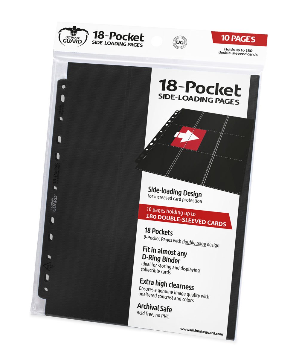 Ultimate Guard 18-Pocket Pages Side-Loading Noir (10)