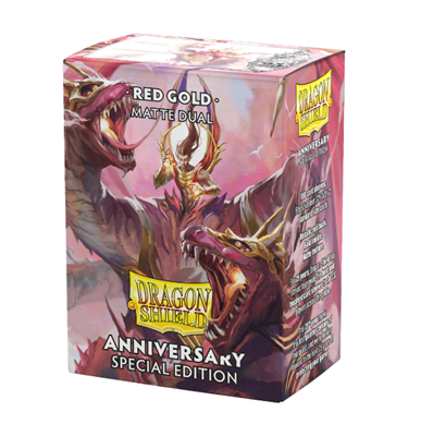 Dragon Shield - 100 Sleeves standard Dual Matte - Anniversary special edition - Red Gold