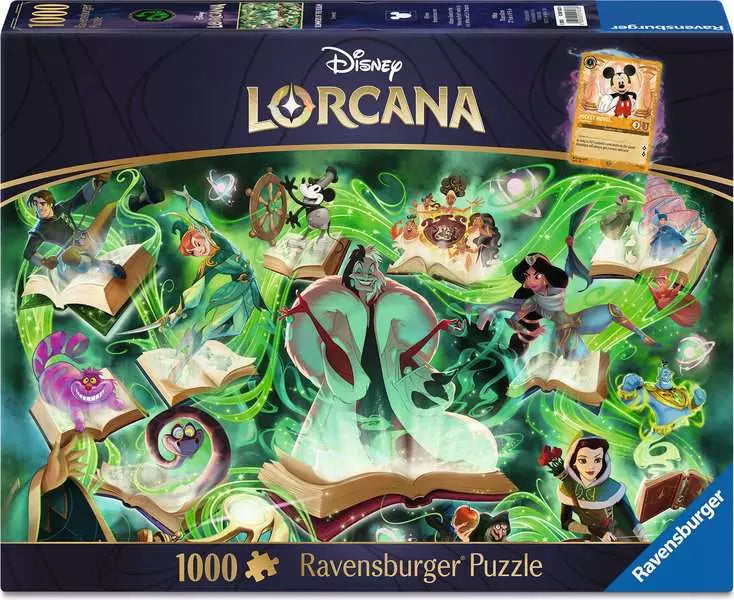 Disney - Puzzle Lorcana émeraude 1000 pièces + carte promo