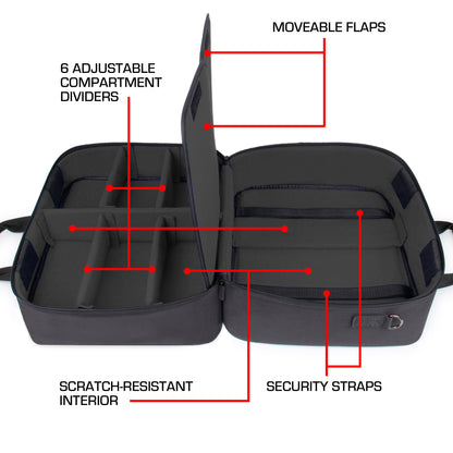 USA Gear - Deck Box Bag Travel Case: Black