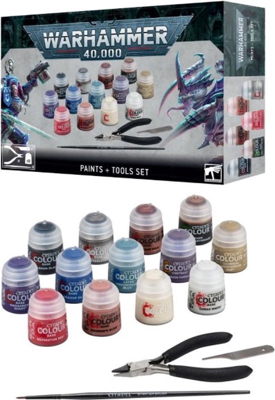 Warhammer 40k - Paints and Tools Set (Space Marines & Tyranides)