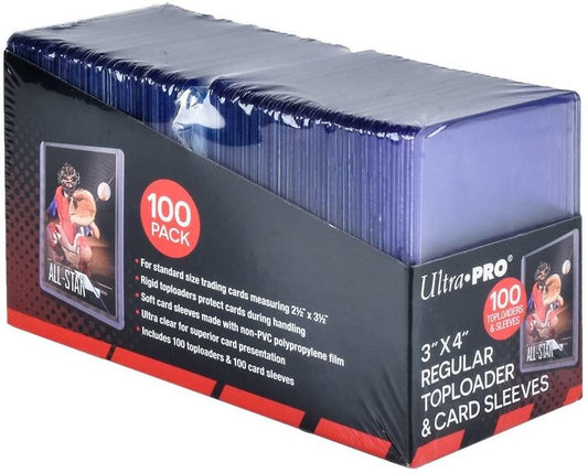 Ultra PRO - Toploader & sleeves x100 (standard) 3" x 4"