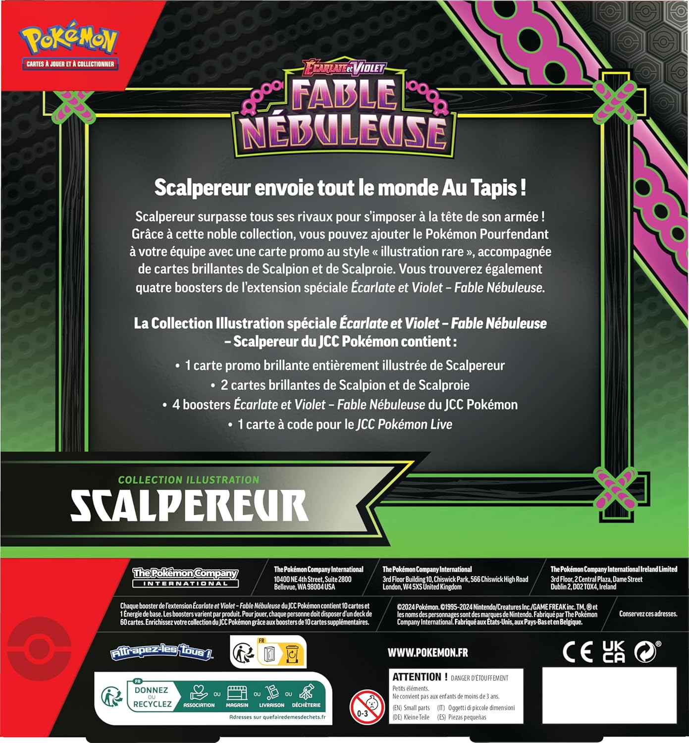 Pokémon - Ecarlate et Violet : Fable Nébuleuse EV 6.5 - Coffret Scalpereur (français)