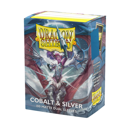 Dragon Shield - 100 Sleeves standard Dual Matte - Cobalt & Silver
