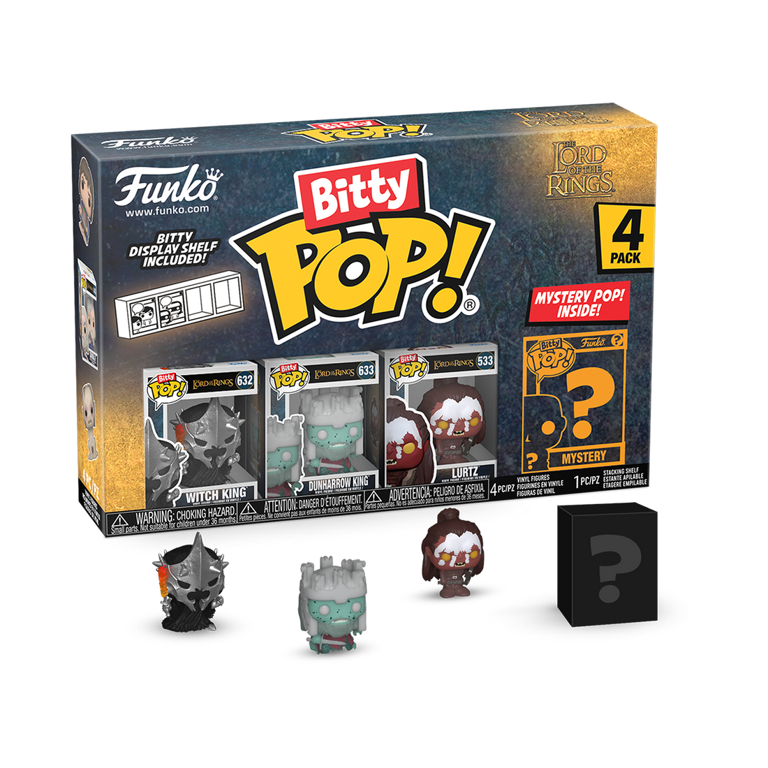 LE SEIGNEUR DES ANNEAUX - Bitty Pop 4 Pack 2.5cm - Roi Sorcier