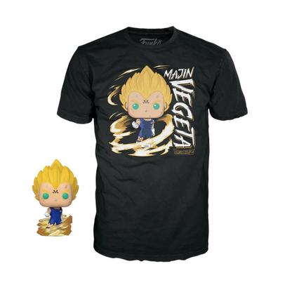 DRAGON BALL Z - Booble Head POP N°862 - Majin Vegeta (GW) +T-shirt (L)