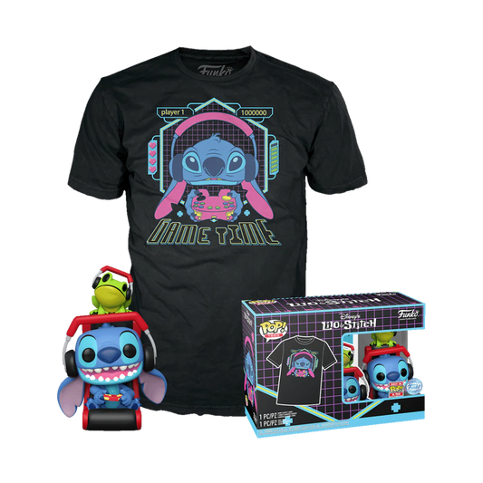 LILO STITCH - POP N° XXX - Gmr Stitch avec grenouille + T-shirt (S)