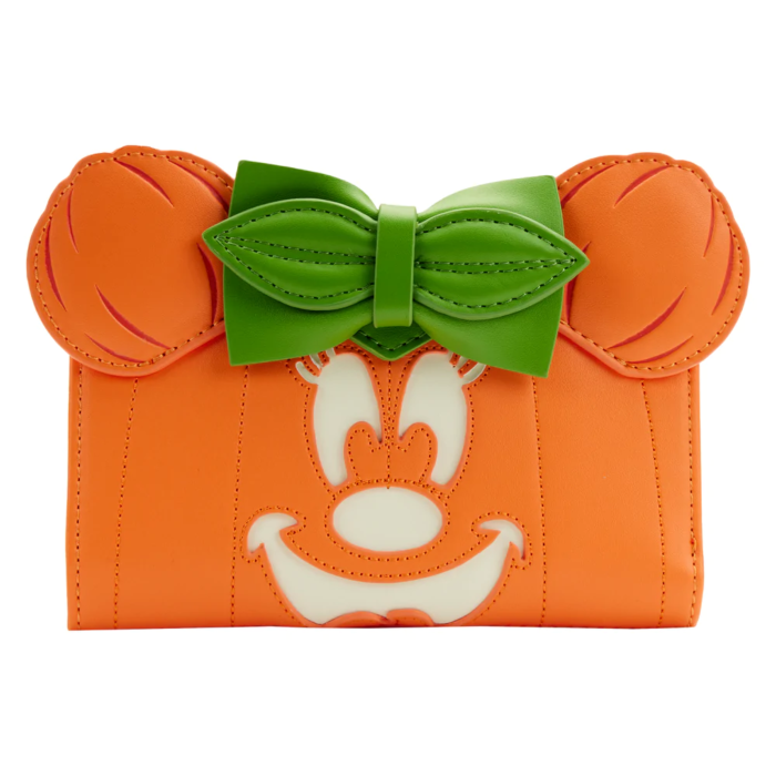 DISNEY - Citrouille Minnie Visage Rayonnant - Portefeuille LoungeFly