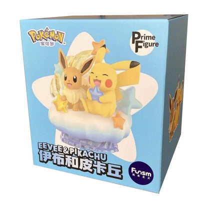 Pokémon - Funism Prime Figure : Evoli And Pikachu Nebula 20cm