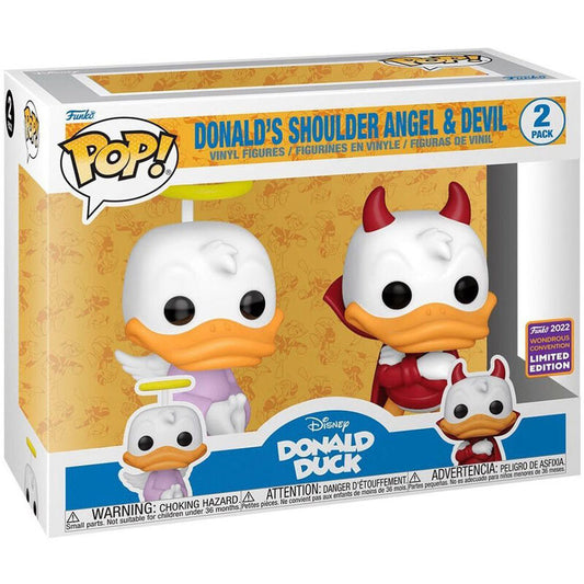 Disney Donald Duck- POP 2 packs - Donald s shoulder Angel & Devil (2022 Wondrous convention limited edition)