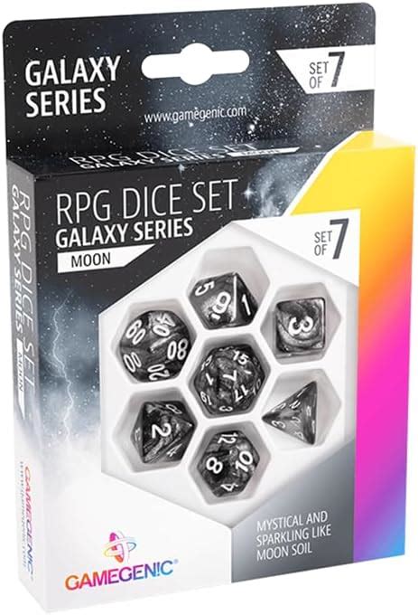 GameGenic : RPG Dice Set - Galaxy Series Moon (Set of 7)
