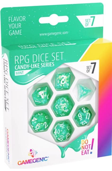 GameGenic : RPG Dice Set - Candy-Likes Series Mint (Set of 7)