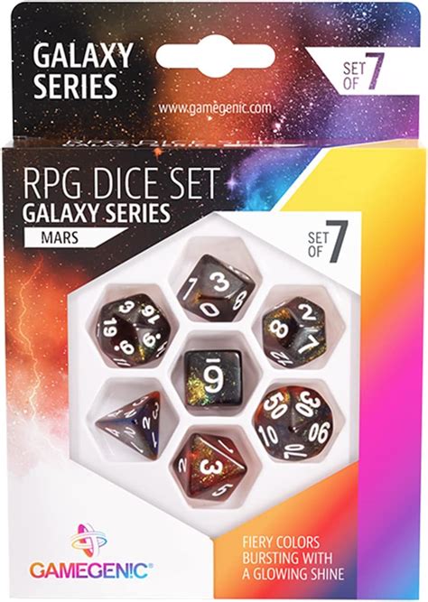 GameGenic : RPG Dice Set - Galaxy Series Mars (Set of 7)