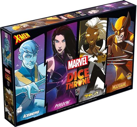 Dice Throne - Marvel : Iceberg, Psylocke, Tornade, Wolverine
