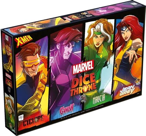 Dice Throne - Marvel : Cyclope, Gambit, Malicia, Jean Grey