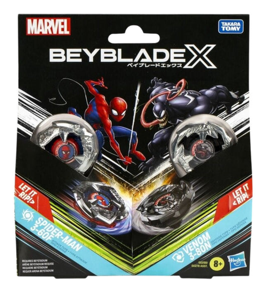 Beyblade X - Marvel Collab Multipack Set - Spider-Man 3-60F / Venom 3-80N