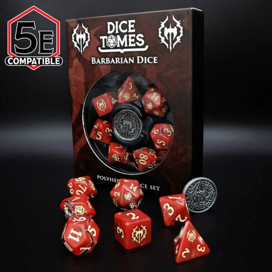 Artefact Games - Dice Tomes - Set de dés D&D - Barbare