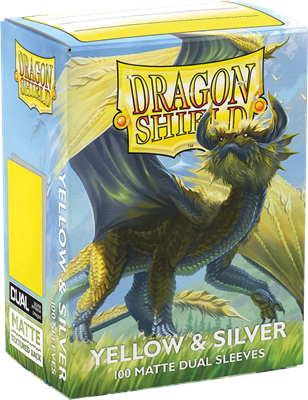 Dragon Shield - 100 Sleeves standard Dual Matte - Yellow & Silver