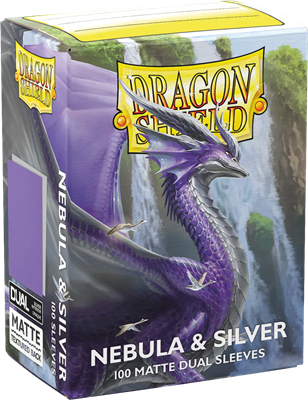Dragon Shield - 100 Sleeves standard Dual Matte - Nebula & Silver