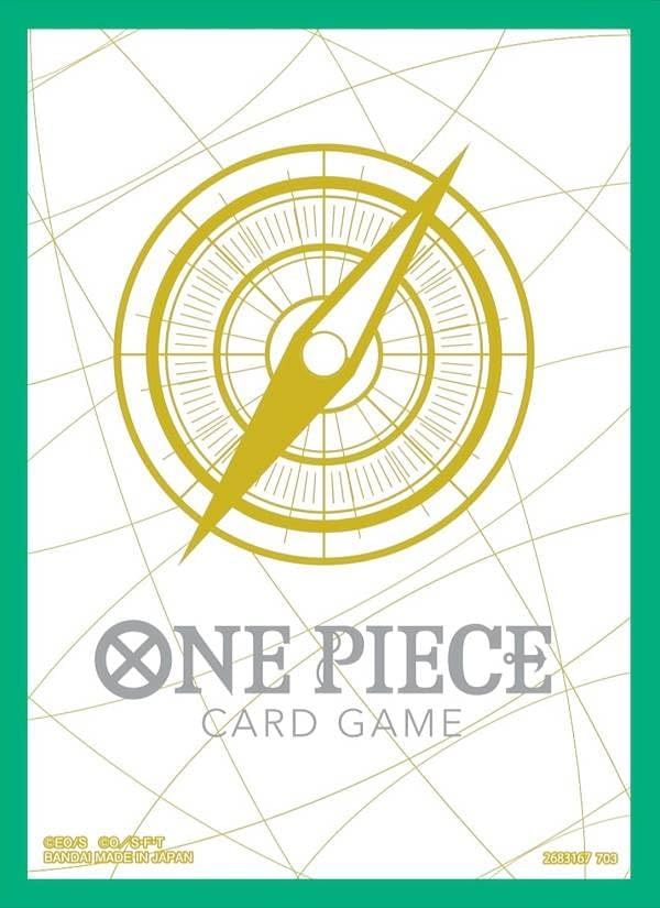 One Piece Card Game - 70 Sleeves : Card Back White Green Gold