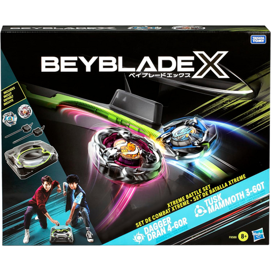 Beyblade X - Set de Combat Xtreme - Dagger Dran [4-50R]  vs Tusk Mammoth [3-60T]