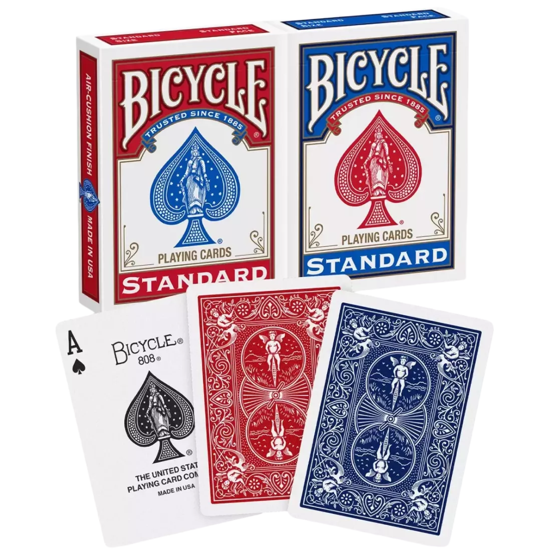BICYCLE - Cartes à Jouer : Standard Bleu ou Rouge