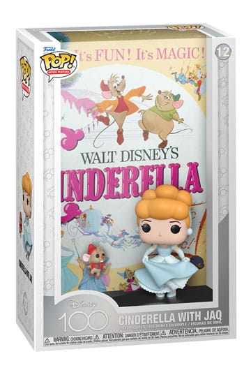 Disney's 100th Anniversary POP! Movie Poster et figurine Cinderella 9 cm