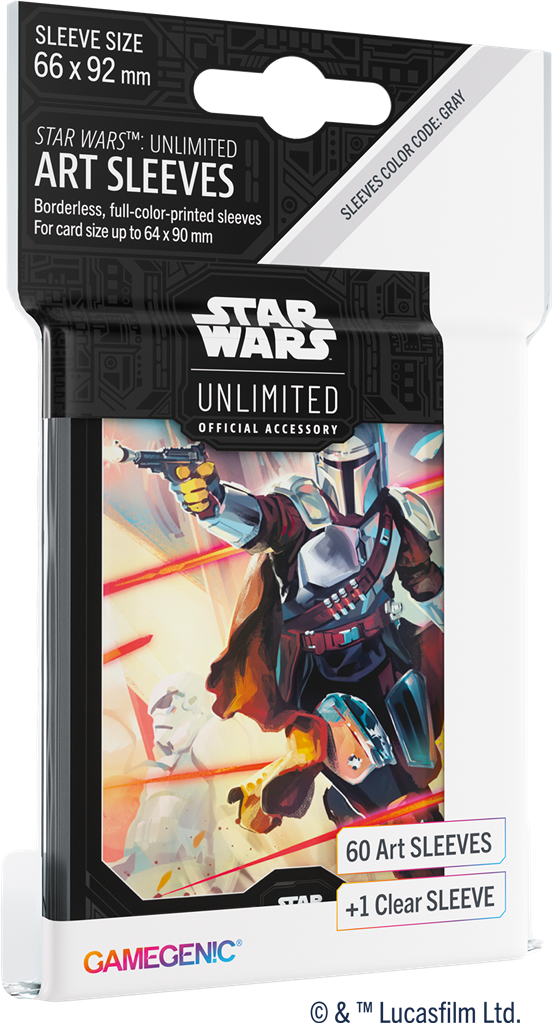 GameGenic / Star Wars Unlimited - 60 Art sleeves Mandalorian + 1 clear sleeve