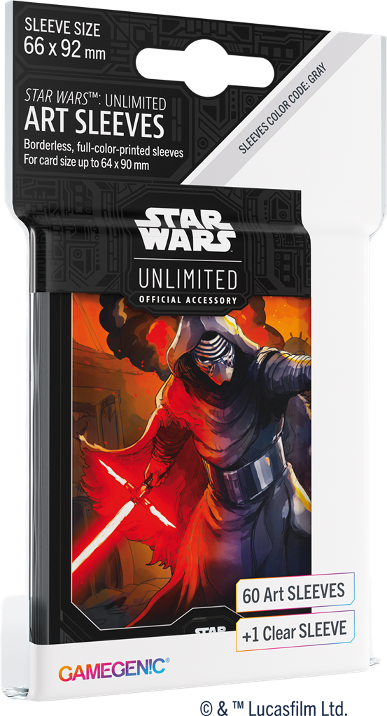 GameGenic / Star Wars Unlimited - 60 Art sleeves Kylo Ren + 1 clear sleeve