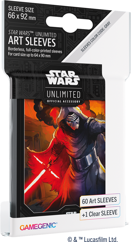 GameGenic / Star Wars Unlimited - 60 Art sleeves Kylo Ren + 1 clear sleeve