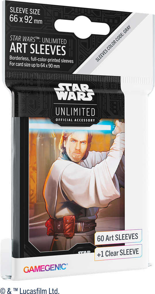 GameGenic / Star Wars Unlimited - 60 Art sleeves Obi-Wan Kenobi + 1 clear sleeve