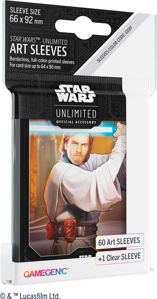 GameGenic / Star Wars Unlimited - 60 Art sleeves Obi-Wan Kenobi + 1 clear sleeve