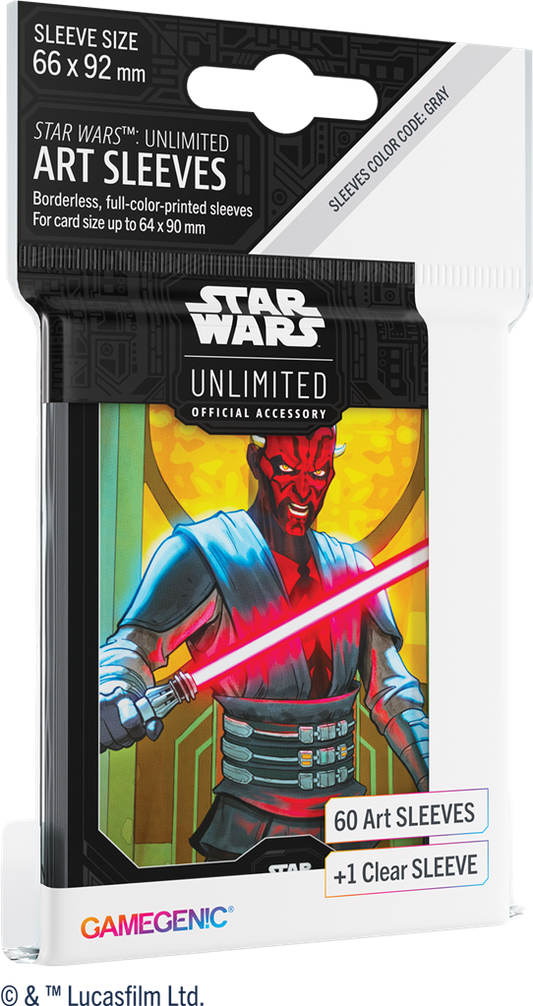 GameGenic / Star Wars Unlimited - 60 Art sleeves Darth Maul + 1 clear sleeve