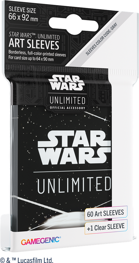 GameGenic / Star Wars Unlimited - 60 Art sleeves Card Back White/blanc + 1 clear sleeve