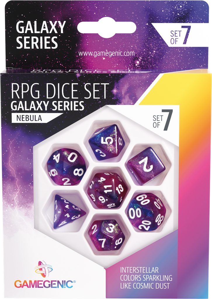 GameGenic : RPG Dice Set - Galaxy Series Nebula (Set of 7)
